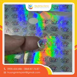 Tem 7 màu hologram tổ ong